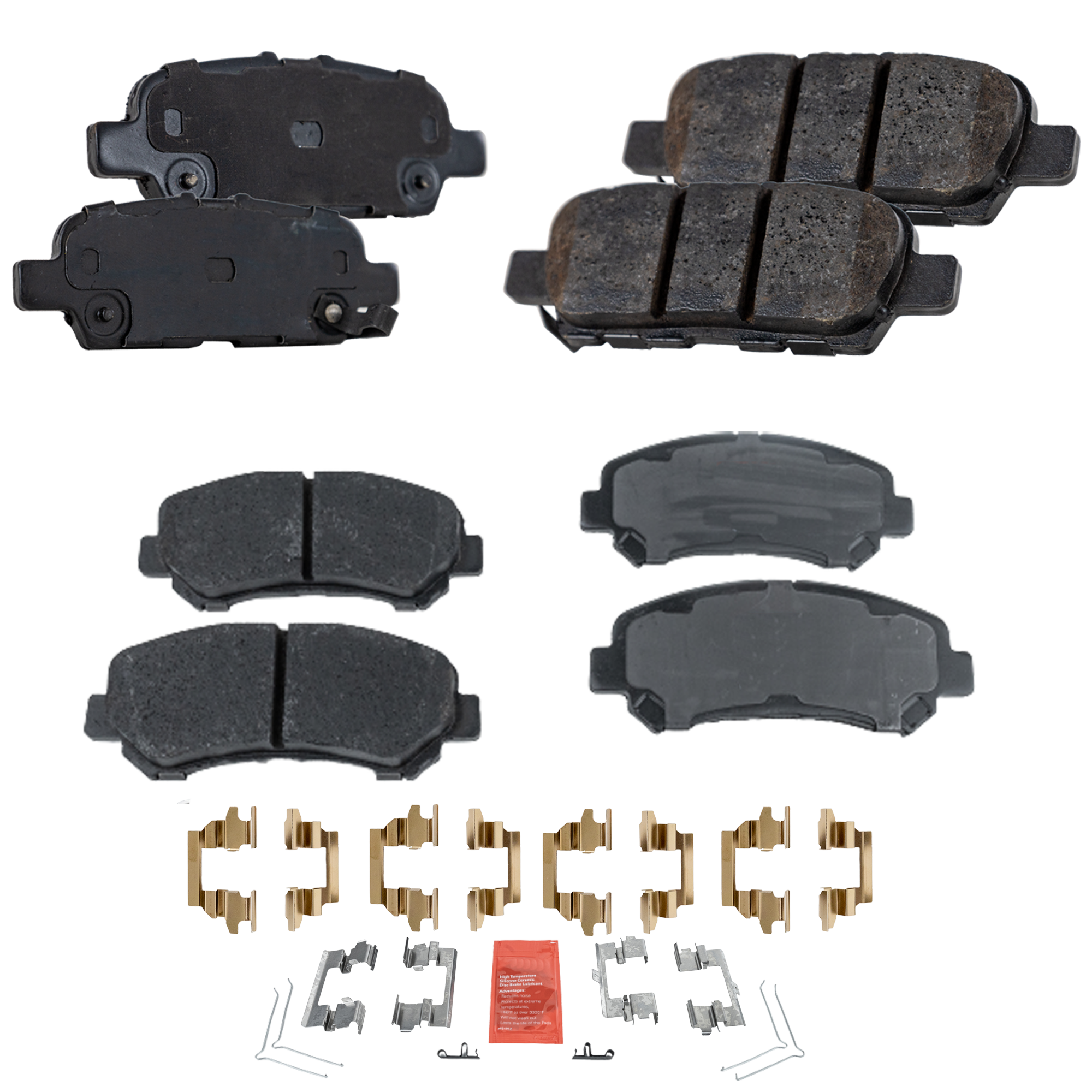 Front and Rear Brake Pad Set, Ceramic, 4-Wheel Set, Pro-Line Series - Image 2