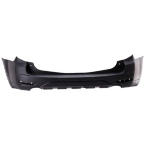 Sport Utility Rear Primed Bumper Cover 2.5L, 4Cyl, Without parking aid sensor holes, With tow hook hole, CAPA Certified