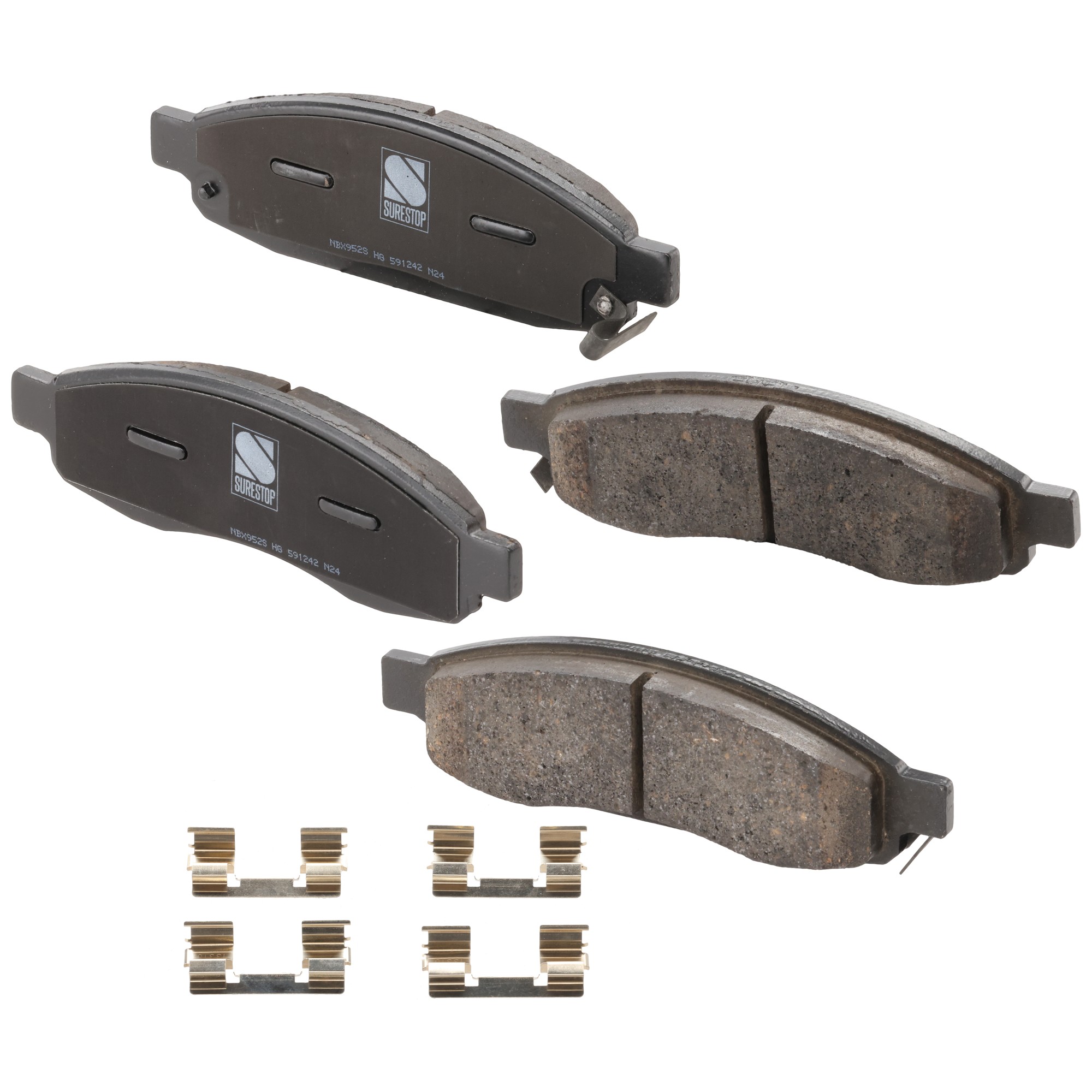 Front Brake Pad Set, Includes Shims and Hardware