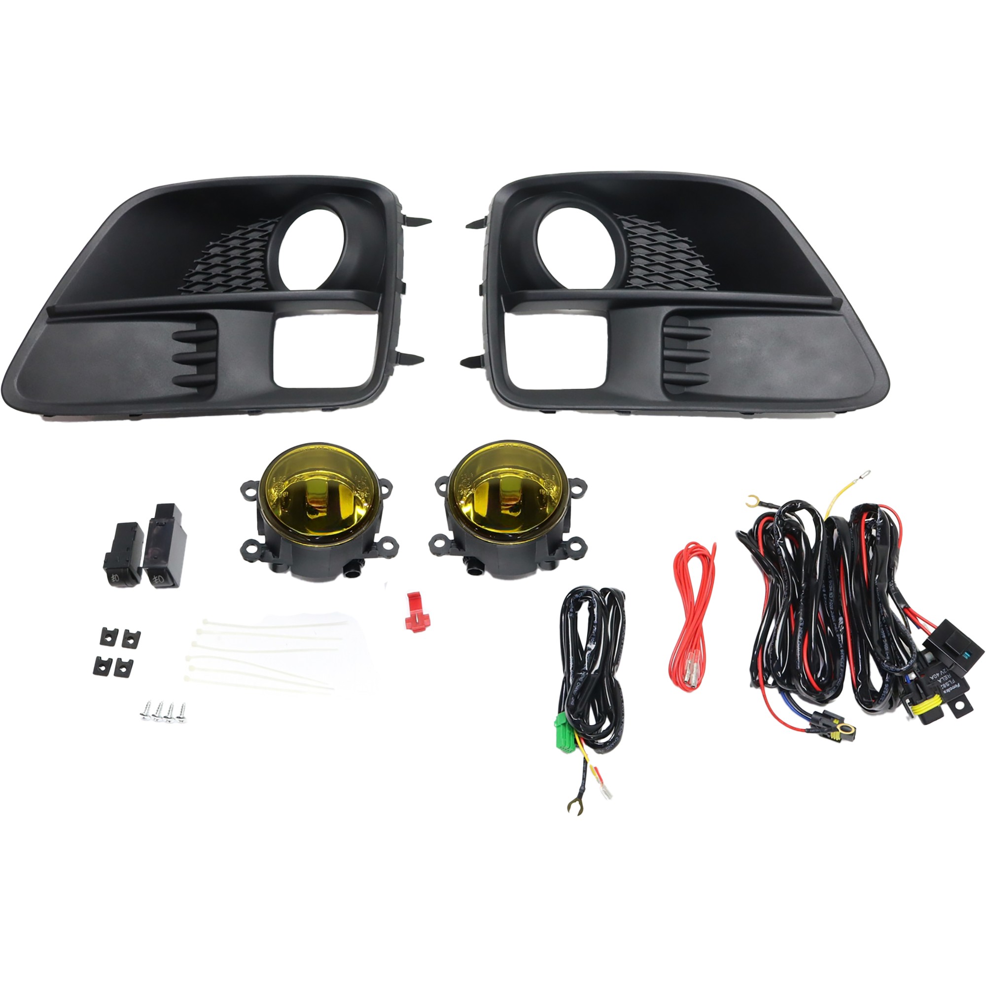 Front, Driver and Passenger Side Halogen Fog Light, With bulb(s)