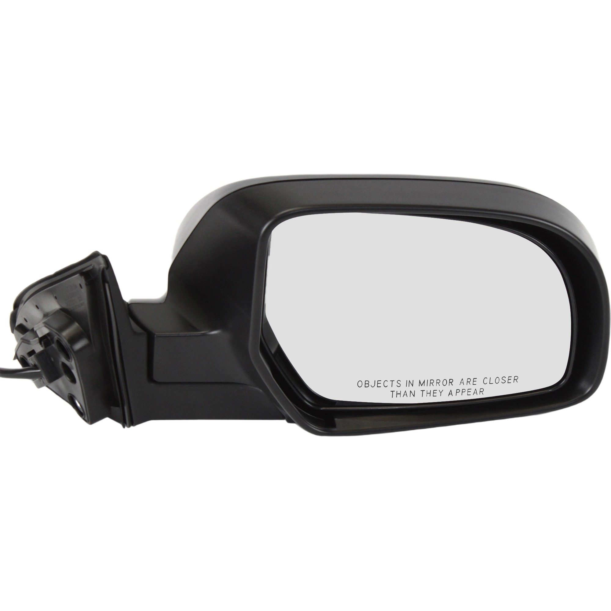 Passenger Side Mirror, Power Adjust, Non-Heated, Manual Folding, With 1 Paintable and 1 Textured Black Cap, No Signal Light, No Memory, No Puddle Light, No Auto-Dim, No Blind Spot Feature