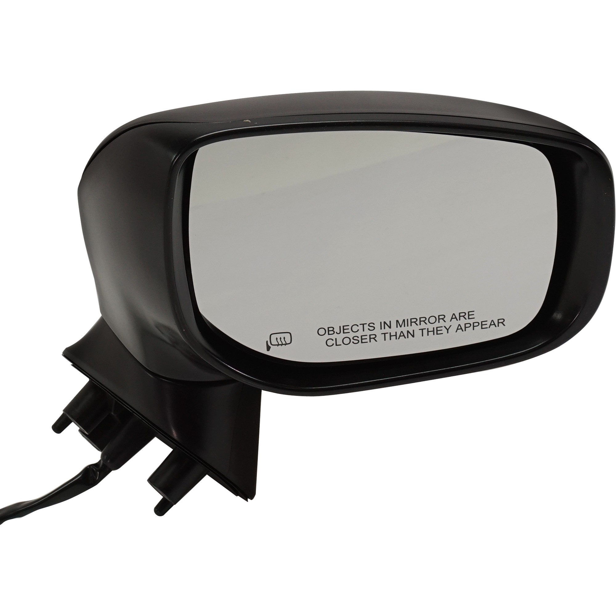 Passenger Side Mirror, Power Adjust, Manual Folding, Heated, Textured Black, No Signal Light, No Memory, No Puddle Light, No Auto-Dimming, No Blind Spot Feature