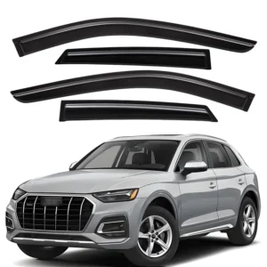 TAPE-ON SMOKE WINDOW Visor Rain Guard Deflector for 2018-2025 Audi Q5