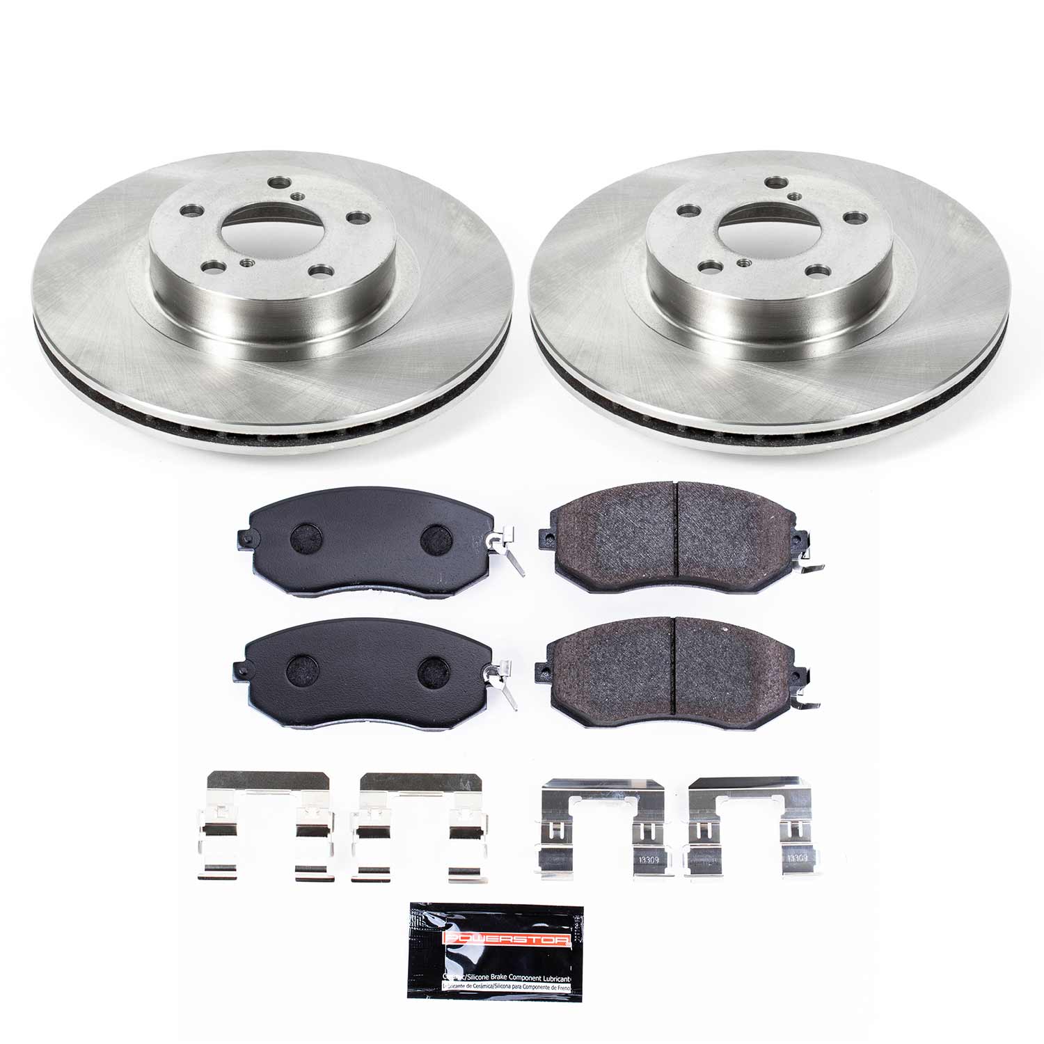 TDBK6111 Front Brake Disc and Pad Kit, Silver zinc-plated, Plain Surface, 5 Lugs, 277 mm, Carbon Fiber Metallic, Track Day