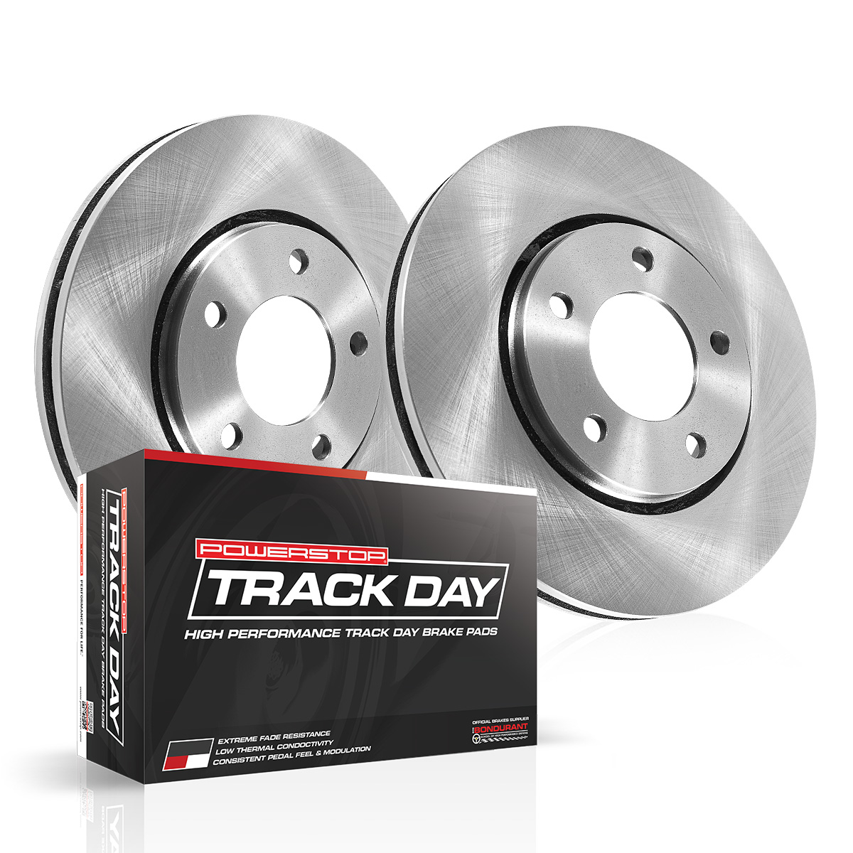 TDBK6111 Front Brake Disc and Pad Kit, Silver zinc-plated, Plain Surface, 5 Lugs, 277 mm, Carbon Fiber Metallic, Track Day