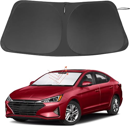 TINGLU Sun Shade for Toyota RAV4 RAV-4 2019-2024 2025 Accessories Windshield Sun Shade Window Shade UV Rays Protection Sun Visor Cover with Steering Wheel Sunshade Storage Bag