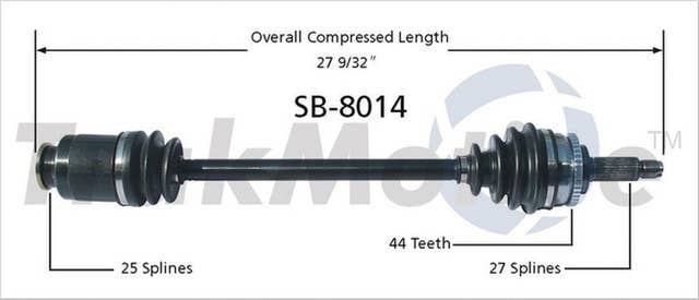 TrakMotive CV Axle Shaft for a Subaru Impreza | SB-8014