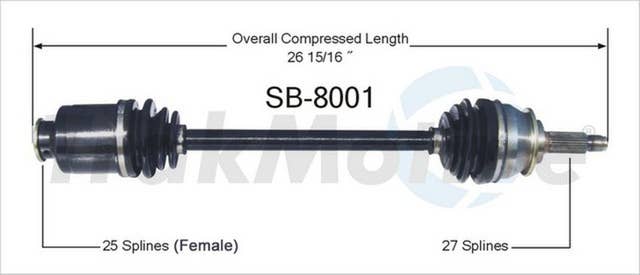 TrakMotive CV Axle Shaft | SB-8001