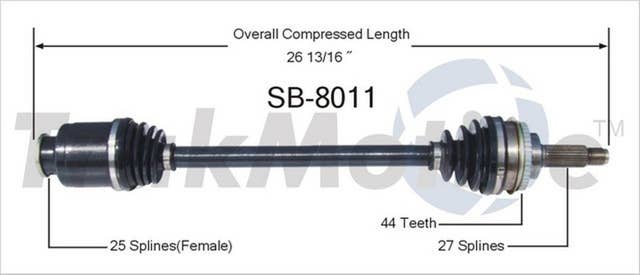 TrakMotive CV Axle Shaft | SB-8011