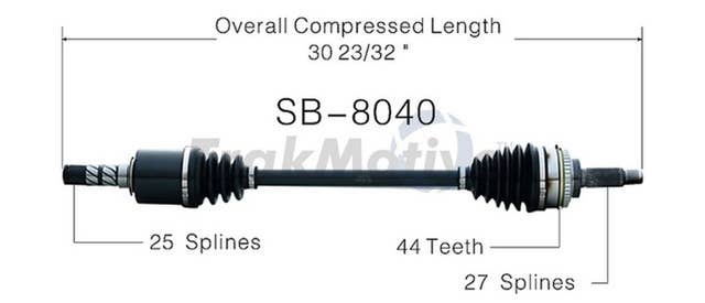 TrakMotive CV Axle Shaft | SB-8040