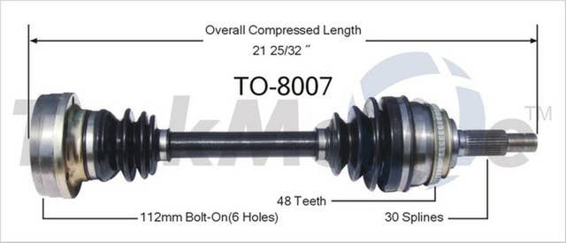 TrakMotive CV Axle Shaft | TO-8007