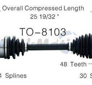 TrakMotive Front Left CV Axle Shaft | TO-8103