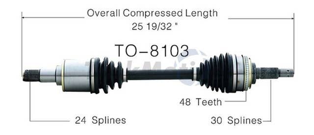 TrakMotive Front Left CV Axle Shaft | TO-8103