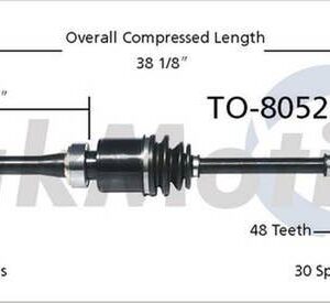 TrakMotive Front Right CV Axle Shaft | TO-8052