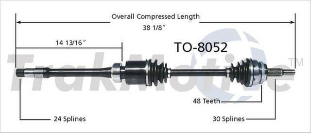 TrakMotive Front Right CV Axle Shaft | TO-8052