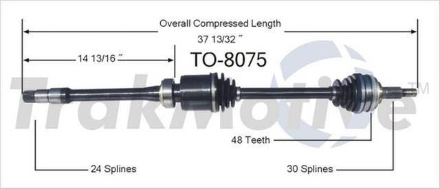 TrakMotive Front Right CV Axle Shaft | TO-8075