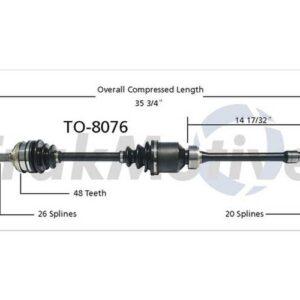 TrakMotive Front Right CV Axle Shaft | TO-8076