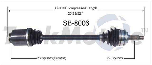 TrakMotive SB-8006 | Subaru Impreza CV Axle Shaft