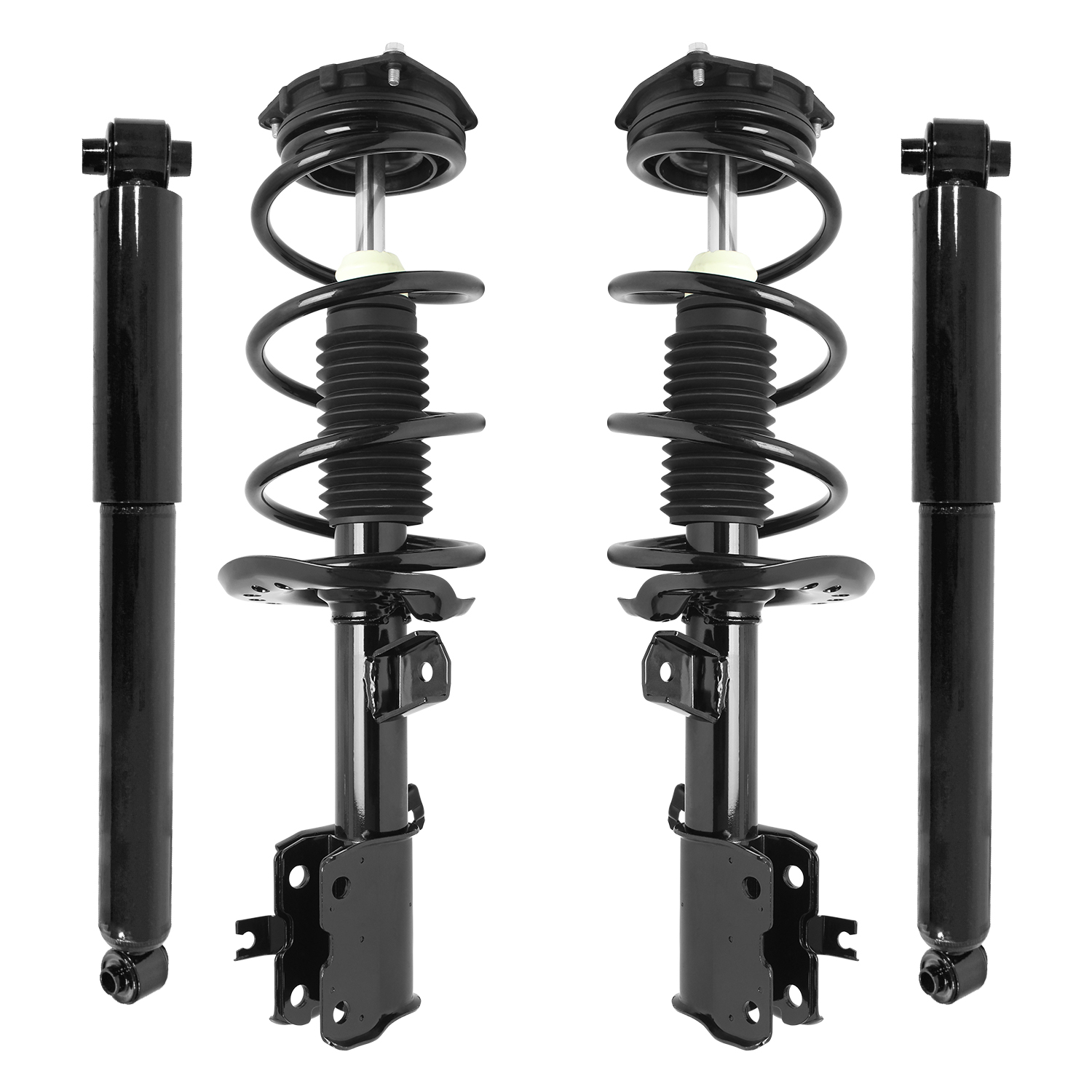 4-11737-255510-001 Front and Rear, Driver and Passenger Side Shock and Fully Loaded Strut, AWD