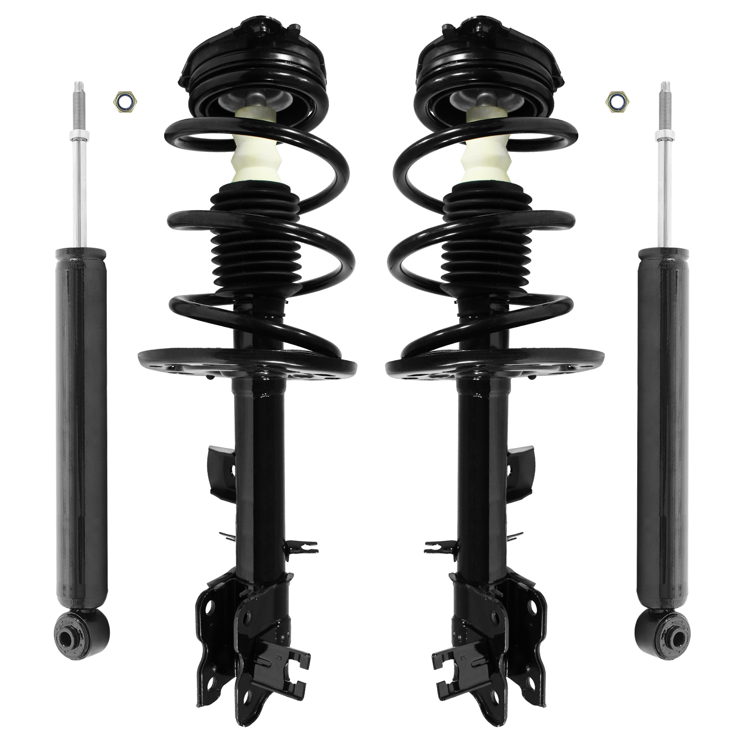 4-11763-253620-001 Front and Rear, Driver and Passenger Side Shock and Fully Loaded Strut