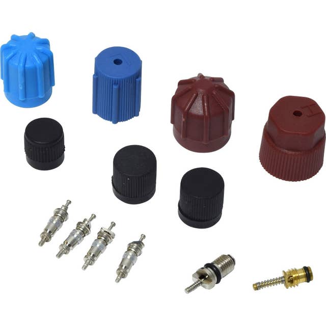 UAC VC 2903C | A/C System Valve Core and Cap Kit