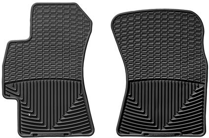 W52 Front Row All-weather Series Flat Floor Mat, Black Made of Rubberized Thermoplastic Elastomer