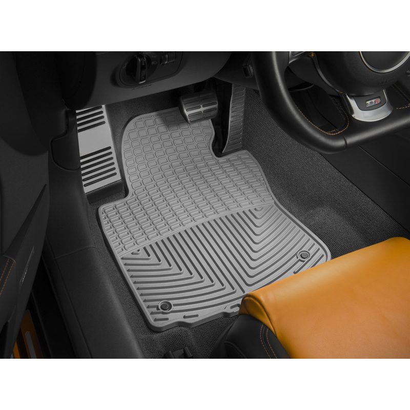 W52-W20 Front and Rear All-weather Series Flat Floor Mat, Black Made of Rubberized Thermoplastic Elastomer - Image 2