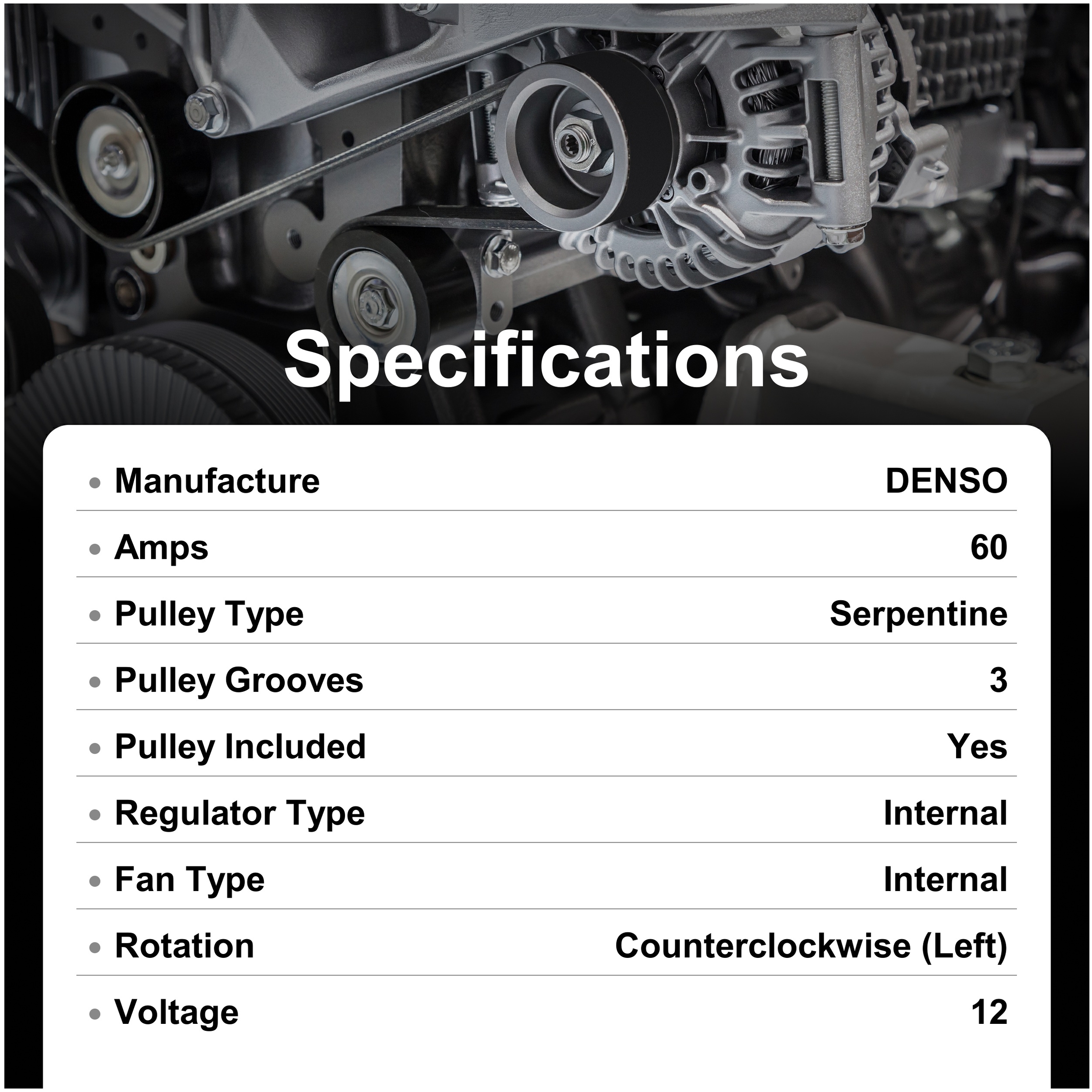 14989N Alternator, New - Image 3