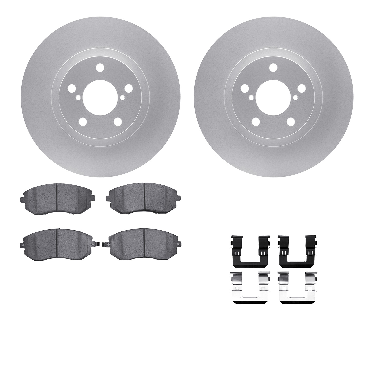 WDTH1-13007 Front Brake Disc and Pad Kit, Coated, Plain Surface, 279 mm, Ceramic, R1 GEO-Carbon Rotors with European Ceramic Pads Series