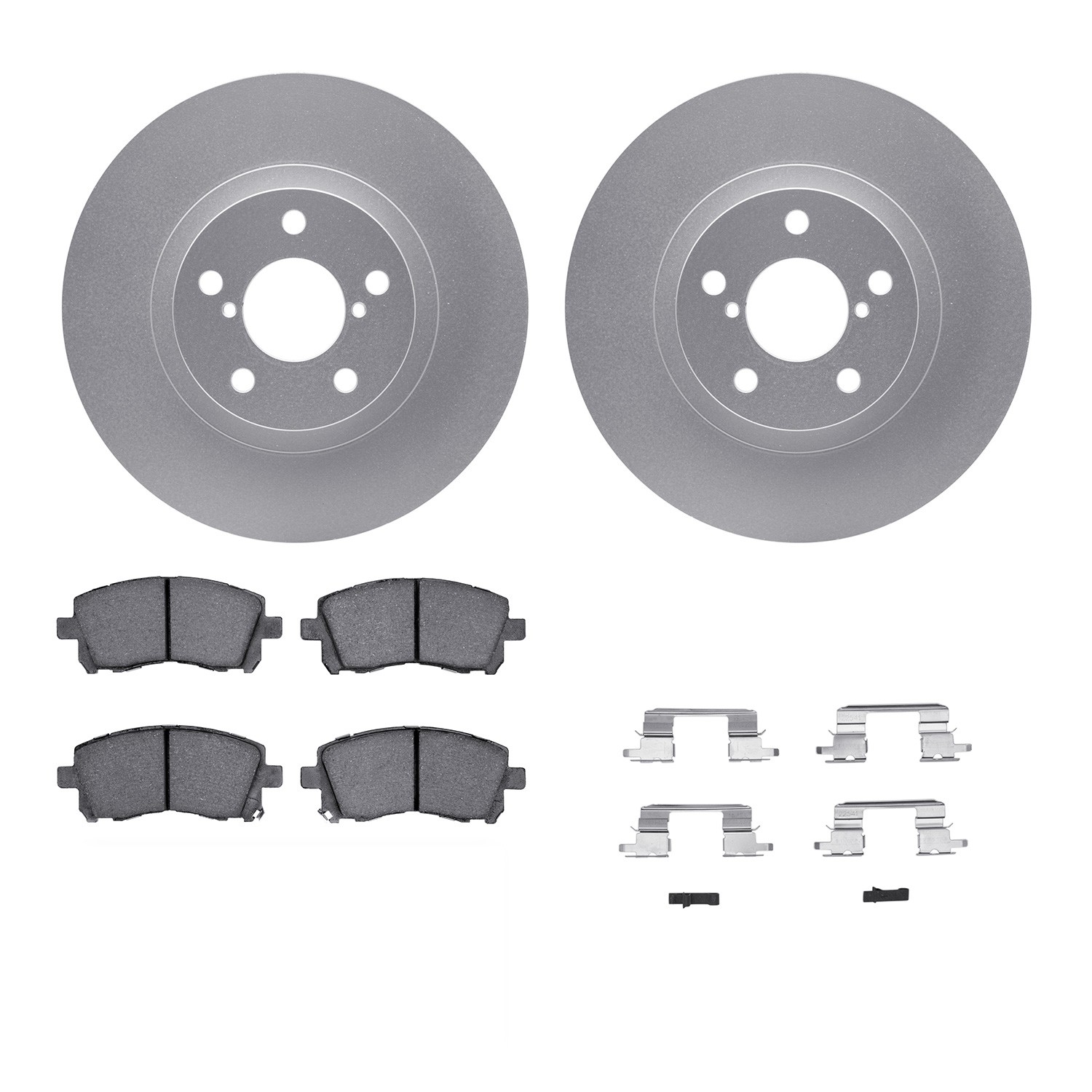 WDWH1-13006 Front Brake Disc and Pad Kit, Coated, Plain Surface, 279 mm, Ceramic, R1 GEO-Carbon Rotors with Ceramic Pads Series