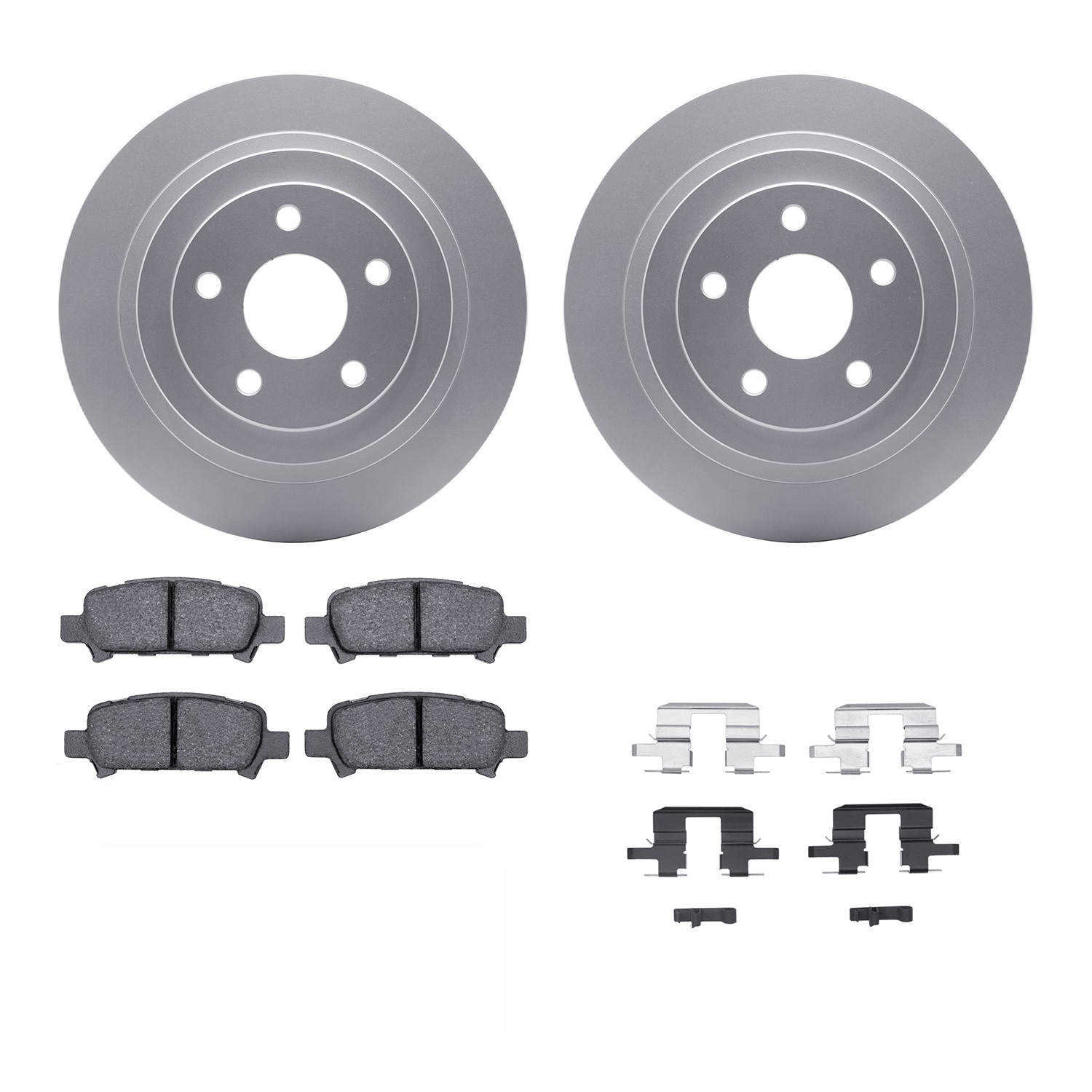 WDWH1-13011 Rear Brake Disc and Pad Kit, Coated, Plain Surface, 305 mm, Ceramic, R1 GEO-Carbon Rotors with Ceramic Pads Series