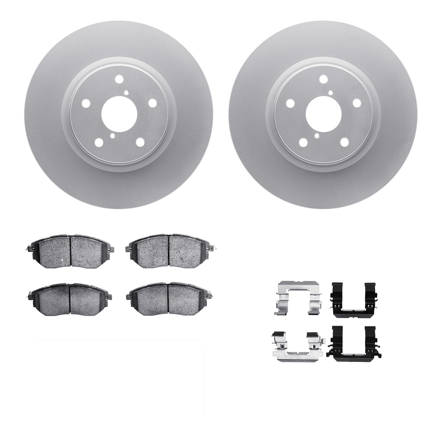 WDWH1-13024 Front Brake Disc and Pad Kit, Coated, Plain Surface, 330 mm, Ceramic, R1 GEO-Carbon Rotors with Ceramic Pads Series