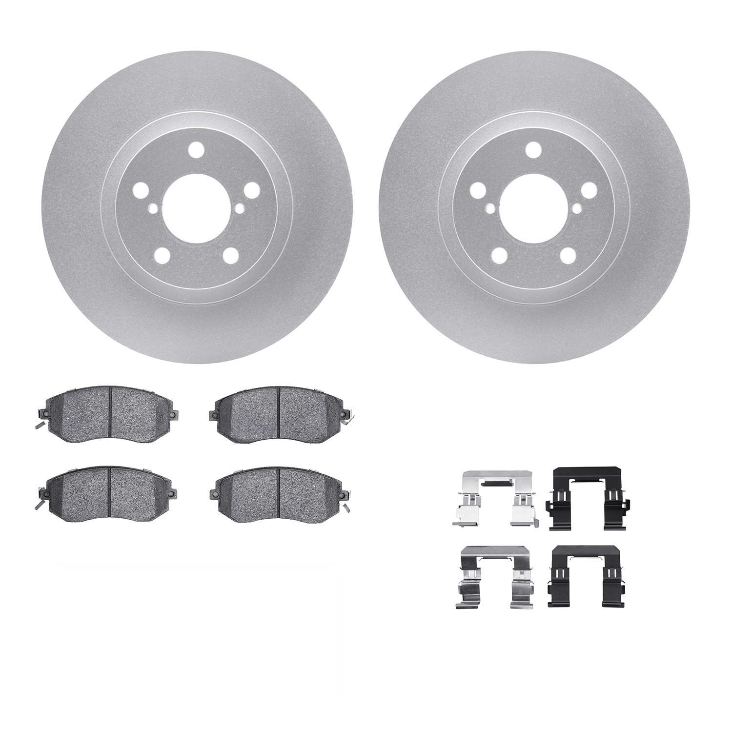 WDWH1-13035 Front Brake Disc and Pad Kit, Coated, Plain Surface, 279 mm, Ceramic, R1 GEO-Carbon Rotors with Ceramic Pads Series