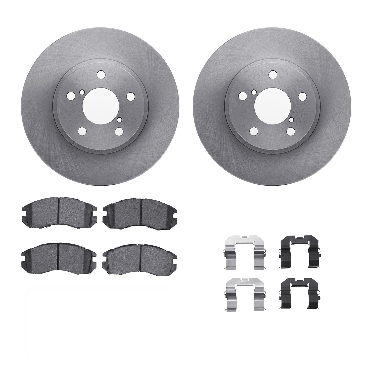 WFWH1-13012 Front Brake Disc and Pad Kit, Plain Surface, 279 mm, Ceramic, R1 eLINE Silver Rotors with Ceramic Pads Series