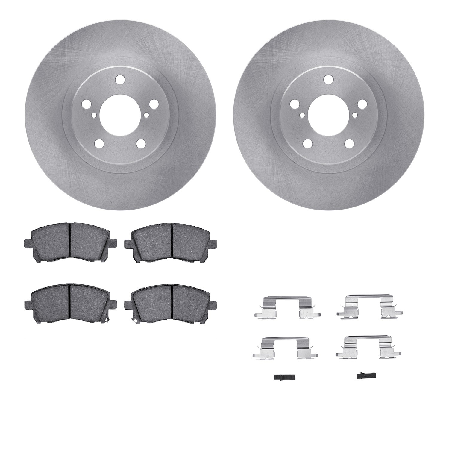 WFWH1-13020 Front Brake Disc and Pad Kit, Plain Surface, 279 mm, Ceramic, R1 eLINE Silver Rotors with Ceramic Pads Series