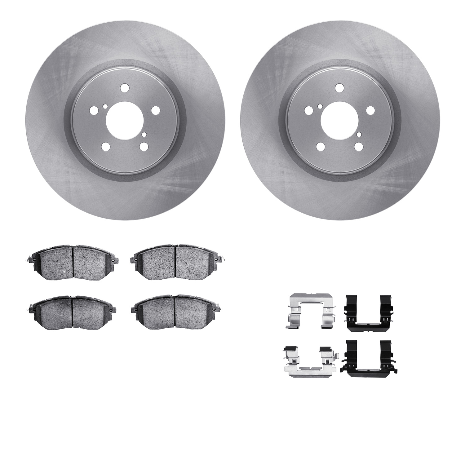 WFWH1-13037 Front Brake Disc and Pad Kit, Plain Surface, 330 mm, Ceramic, R1 eLINE Silver Rotors with Ceramic Pads Series