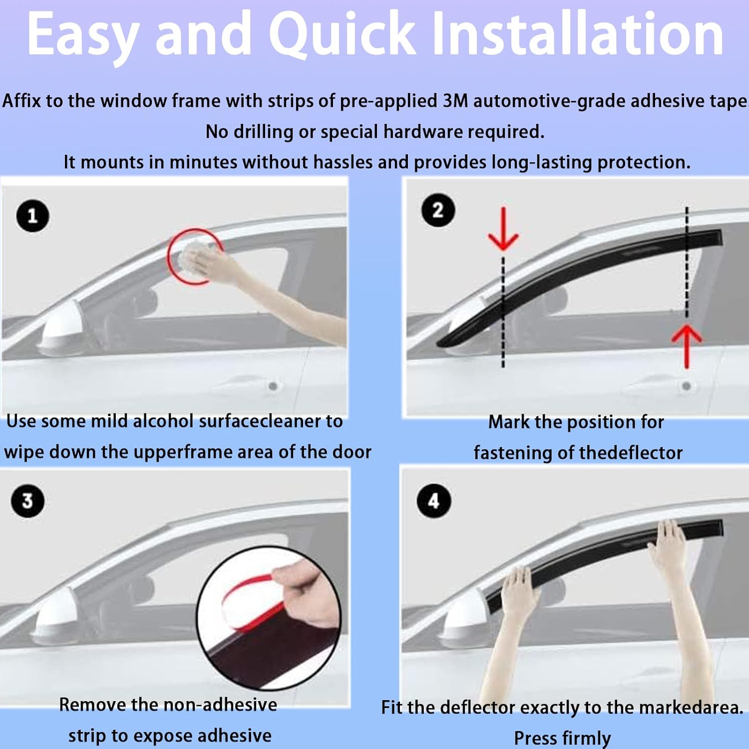 Window Visors Rain Guards for Daihatsu Ayla MK1-B100 2013-2022, Side Window Deflectors,Vent Visors Guard Deflector Shade Vent Shield