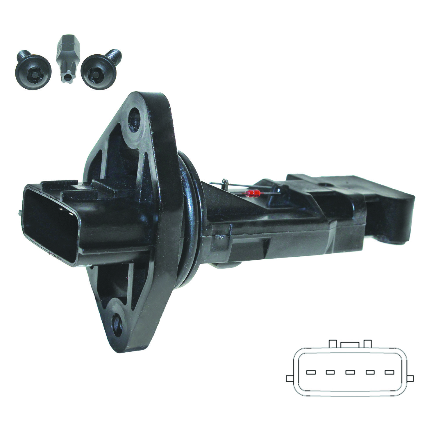 245-2190 Mass Air Flow Sensor, 6 Cyl., 3.5L Engine, Sensor Only