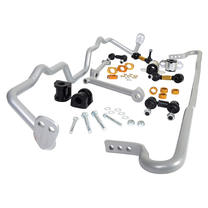BSK015 Front and Rear Sway Bar Kit, Steel, 24 mm; 22 mm, Non-Adjustable, Powdercoated Gray